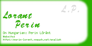 lorant perin business card